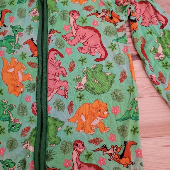 SHOWSTOPPERS DINOSAUR ONE PIECE ZIP LONG SLEEVE BAMBOO ROMPER SIZE 4T - Picture 8 of 10